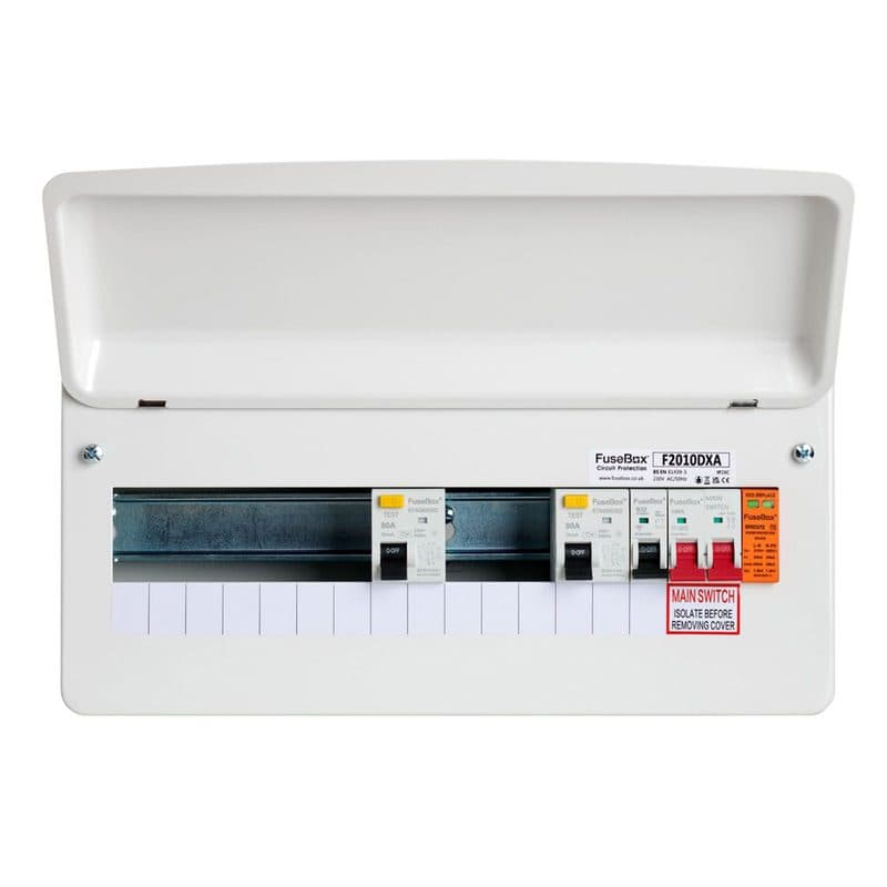 Fusebox SPD 10 Way Split 2X80A Rcd Consumer Unit