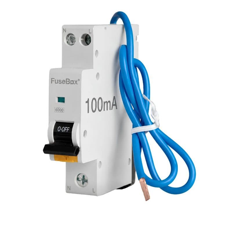 FuseBox RTAM100B16BD 16 Amp Bidirectional Mini RCBO B Curve Type A SPN 100mA 6kA