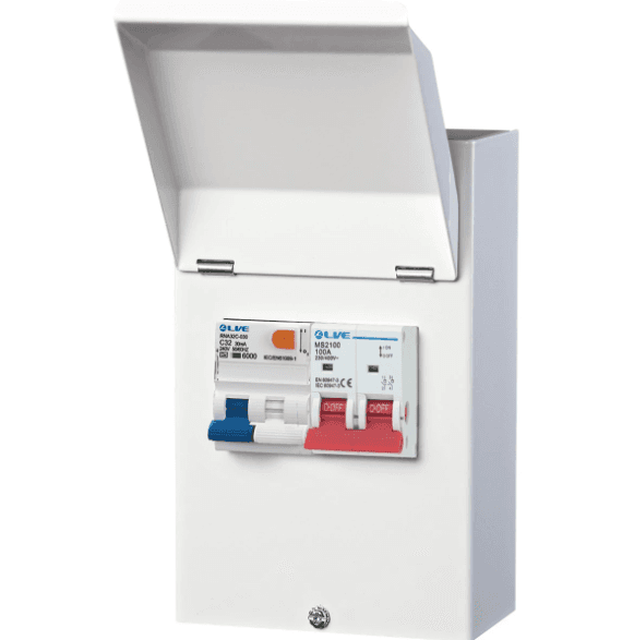 Live LEV440-MS 4 Way Metal Enclosure EV Unit with Main Switch