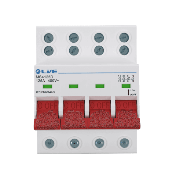 Live MS4125D 125A Double Wiring Terminal Main Switch 4P
