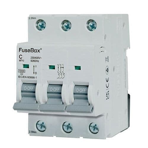 FuseBox MT10C063 Triple Pole 10kA 6A Type C MCB