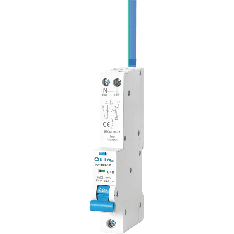 Live Electrical 10Amp 10kA 30mA B Curve Type A RCBO