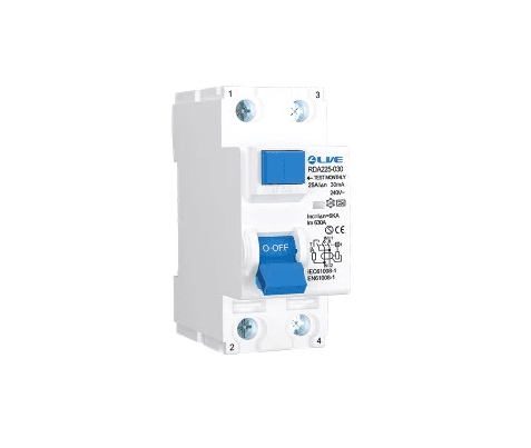 Live RDA255-030 Double Pole RCD 30mA 25A