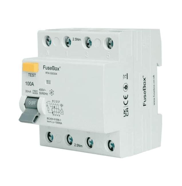FuseBox RTA1000304 RCD 100A 30mA 4P Type A RCD