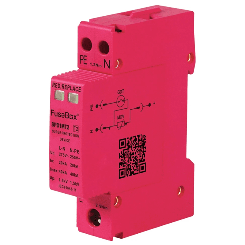 FuseBox SPD1MT2 Type 2 Direct to Busbar Surge Protection Device