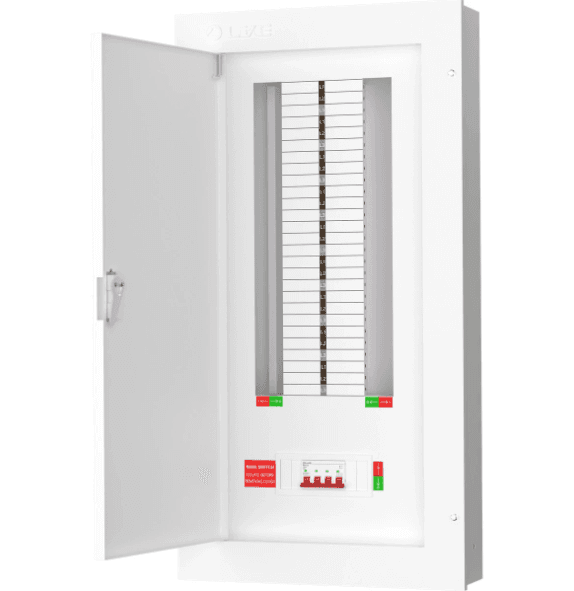 Live TPN18-125 18 Way Distribution Board Three Phase TP&N 125A Incomer