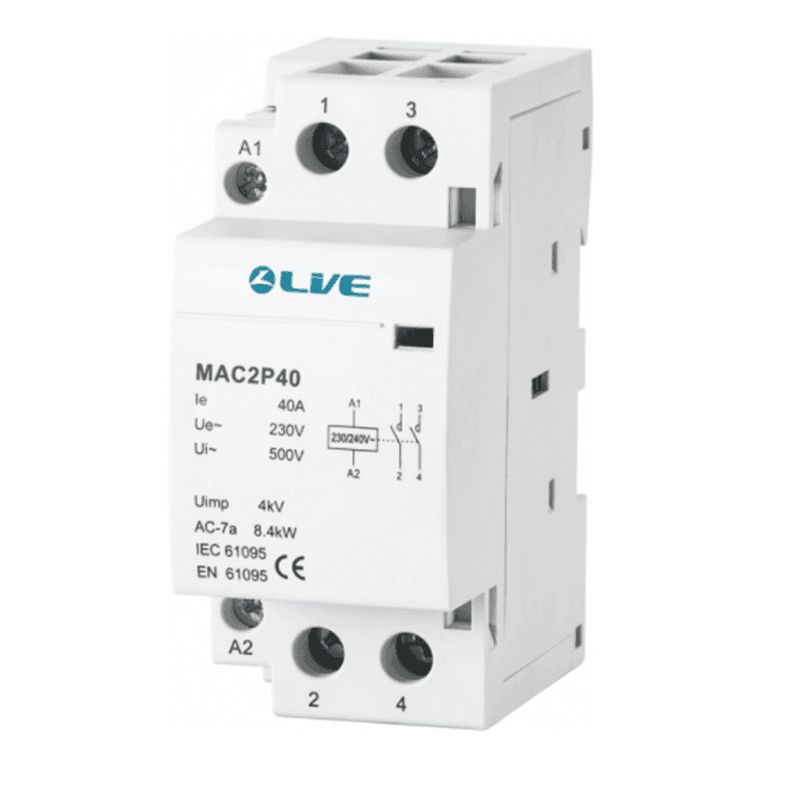 Live Electrical 2 Pole 40A AC Contactor