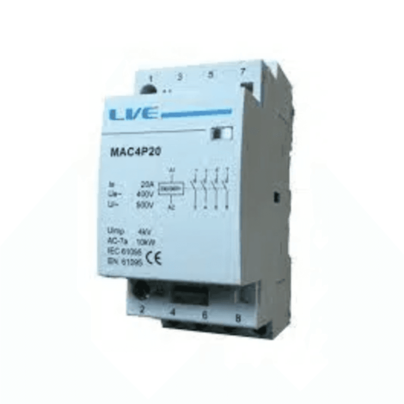 Live Electrical 4 Pole 25A AC Contactor