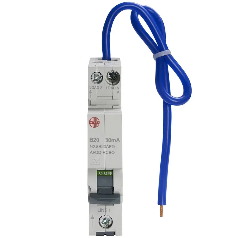 Wylex AFDD RCBO 20A Type A Single Pole 6kA NXSB20AFD
