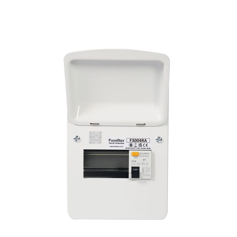FuseBox F3004RA 4 Way 63A Type A RCD Consumer Unit