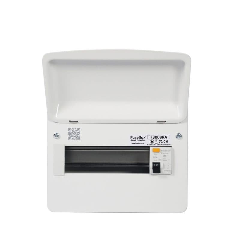 FuseBox F3008RA 8 Way 80A Type A RCD Consumer Unit