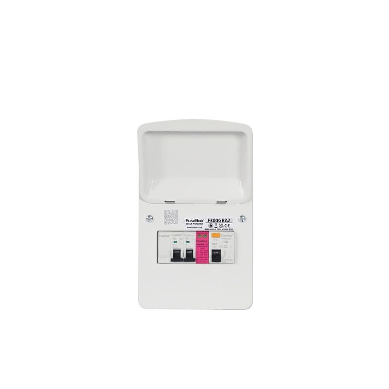 FuseBox F300GRAZ 63A Type A SPD Garage Consumer Unit c/w B6/B16 MCBs