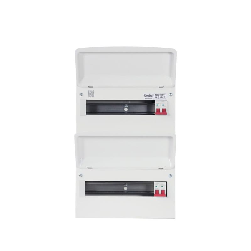 FuseBox F3024MDT Dual Tariff Consumer Unit 24 Way 2x100A Main Switch