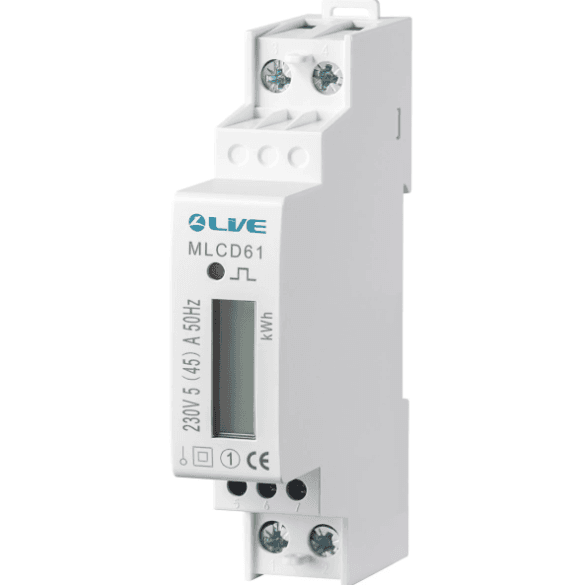 Live MLCD61 Single Phase kWh Energy Meter with LCD Data Displaying