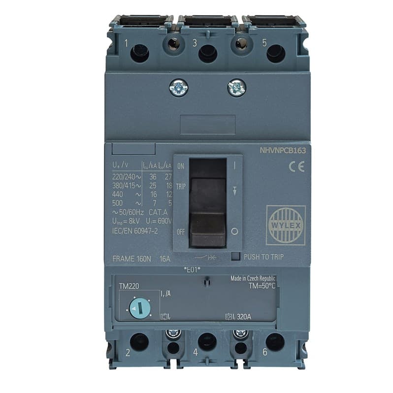 100A 25kA 3P NHV MCCB ATFM c/w Box Terminals