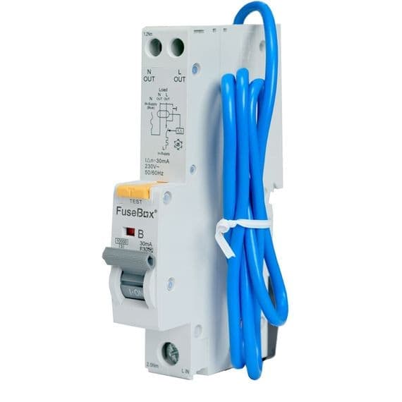 FuseBox 10Amp 10kA 30mA B Curve Type A RCBO