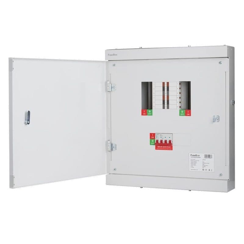 Fusebox TPN04FB 4 Way 125A Three Phase Board With Main Switch