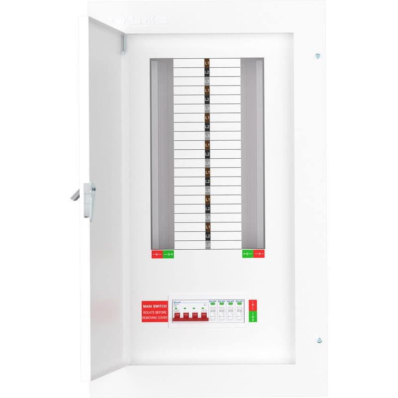 Live Electrical TPN14-125S 125 Amp 14 Way TPN Distribution Board with SPD
