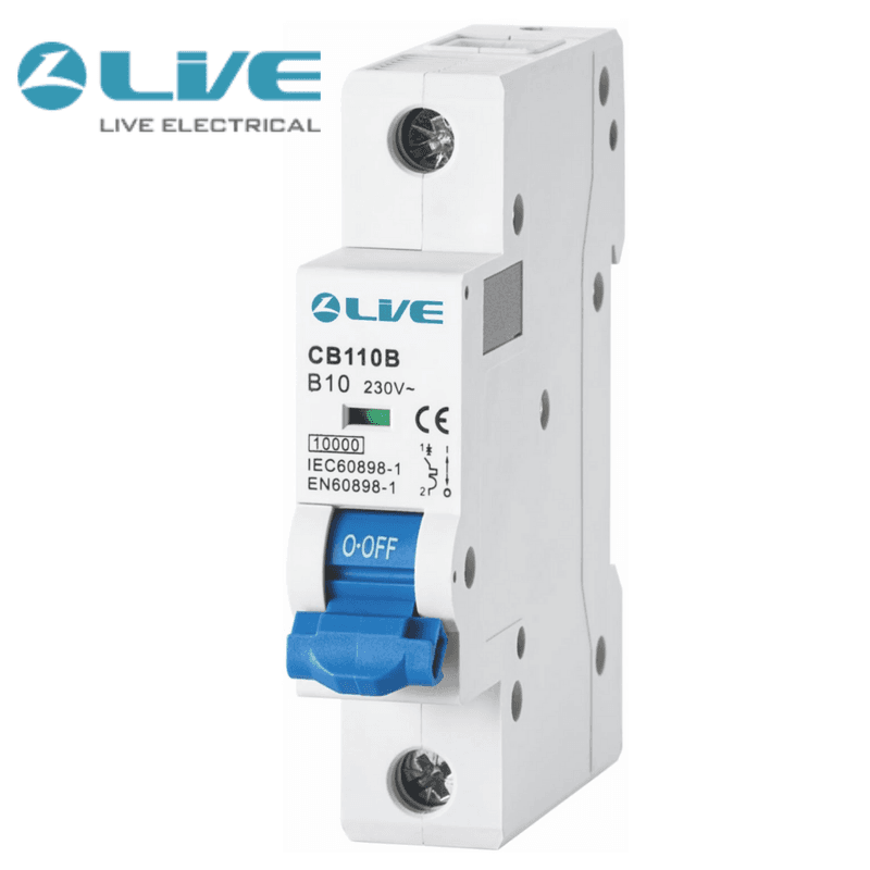 Live CB106B Single Pole MCB 10kA B Curve 6A