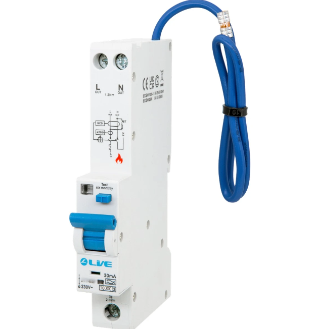Live AFD10B-10 AFDD Combined RCBO B Curve 10A 10kA