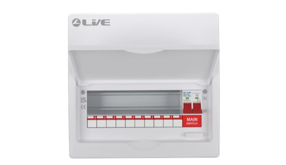 Live LSMC12/100 10 Way Metal Consumer Unit 100A Main Switch