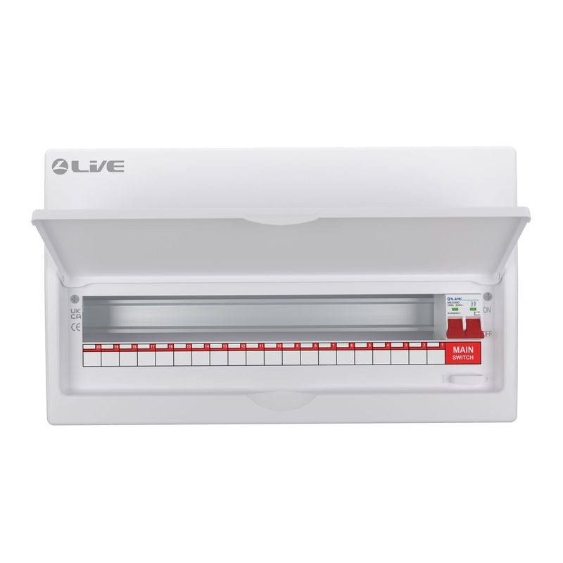 Live LSMC22/100 20 Way Metal Consumer Unit 100A Main Switch