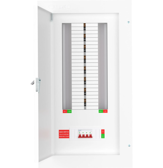 Live TPN16-125 16 Way Distribution Board Three Phase TP&N 125A Incomer