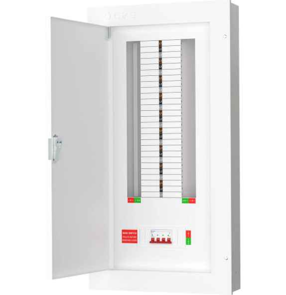 Live TPN18-125 18 Way Distribution Board Three Phase TP&N 125A Incomer