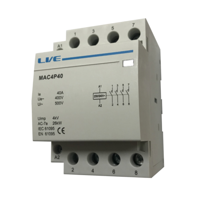 Live Electrical 4 Pole 40A AC Contactor